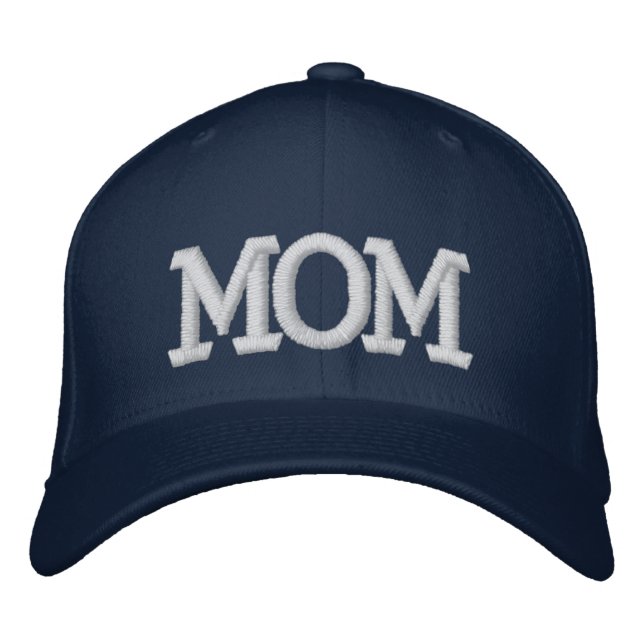 Mum Simple Modern Typography Custom Embroidered Hat (Front)