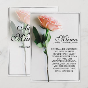 Mum – Simply Irreplaceable   Classic Card - Rose