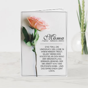 Mum – Simply Irreplaceable   Classic Card - Rose