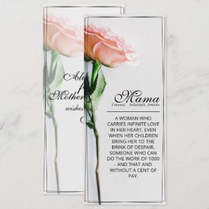 Mum – Simply Irreplaceable Classic Card - Rose M