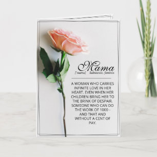 Mum – Simply Irreplaceable Classic Card - Rose M