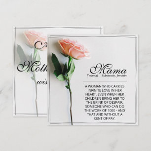 Mum – Simply Irreplaceable   Classic Card - Rose M