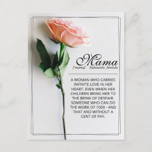 Mum – Simply Irreplaceable Classic Card - Rose M