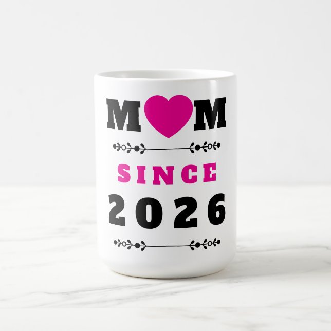 Mum Since 2026 Elegant Minimalist Mug (Center)