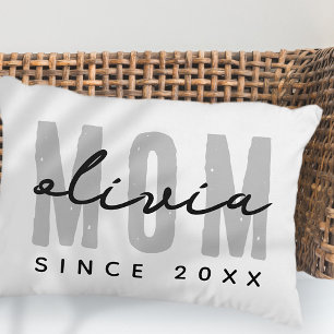 Mum Since 20XX Modern Simple Preppy Decorative Cushion