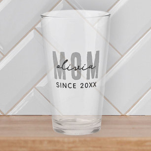 Mum Since 20XX Modern Simple Preppy Glass