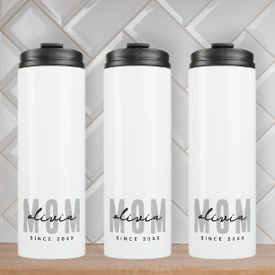 Mum Since 20XX Modern Simple Preppy Thermal Tumbler