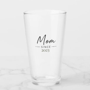 Mum Since Personalised Year Handwritten Minimal Glass