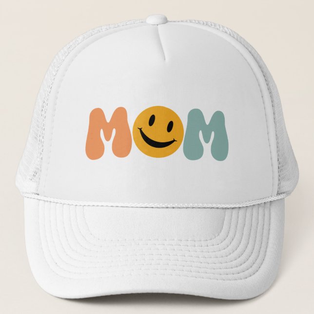 Mum Smile Face Trucker Hat (Front)