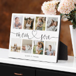 Mum & Son Heart Script | Photo Grid Collage Plaque<br><div class="desc">A special and memorable photo collage gift for mum and son The design features an eight-photo collage layout to display eight of your own special mum and son photos. "Mum Son" is designed in a stylish black script and heart design calligraphy and customised with the mother and son's name. A...</div>
