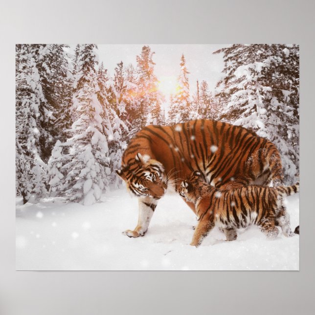 Mum & son tiger poster (Front)