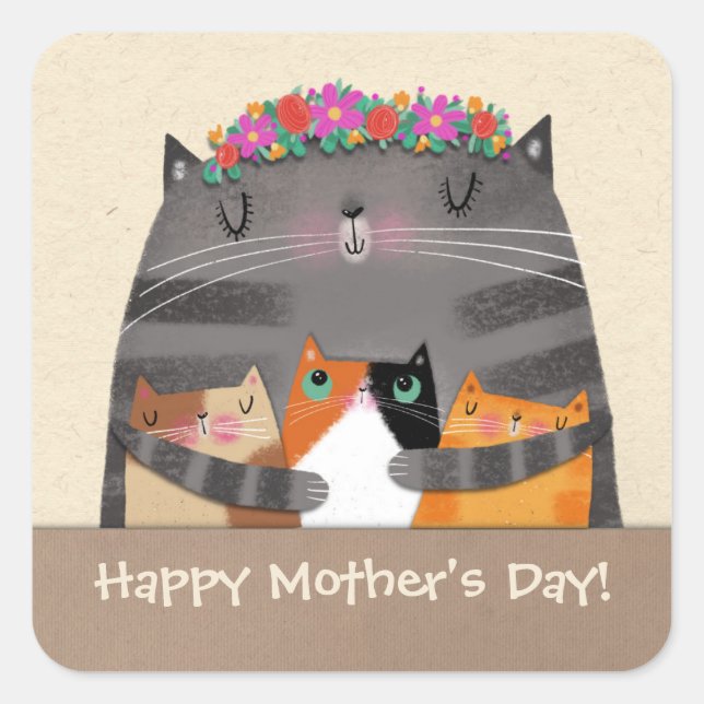 Mum Square Sticker (Front)