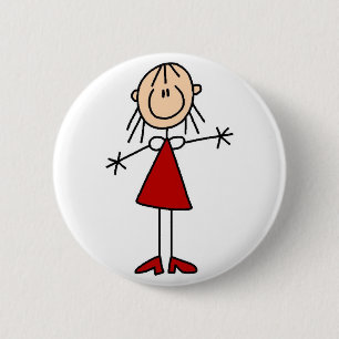 Mum Stick Figure Button
