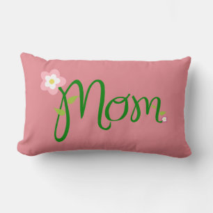Mum Strawberry Pink Lumbar Pillow