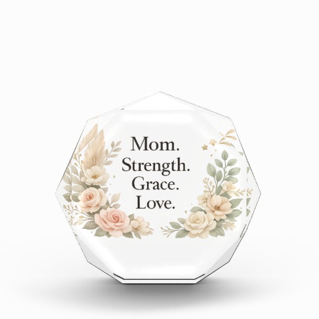Mum Strength & Grace Photo Block (Front)