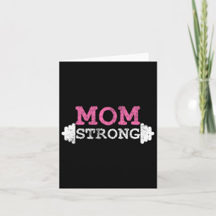 Mum Strong Mother Mama Fitness Bodybuilding Weight Card