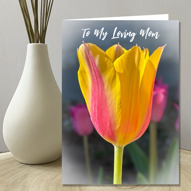 Mum Stunning Tulip Birthday Greeting Card (Creator Uploaded)