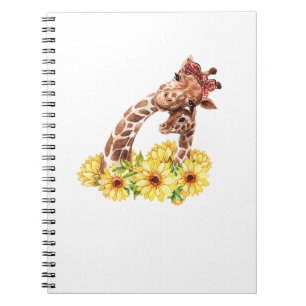 Mum Sunflower Gift Safari Africa Animal Kids Baby Notebook