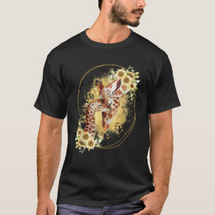 Mum Sunflower Gift Safari Africa Animal Kids Baby T-Shirt