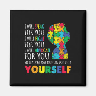 Mum Support Autism Awareness Autistic Boy Son Puzz Magnet