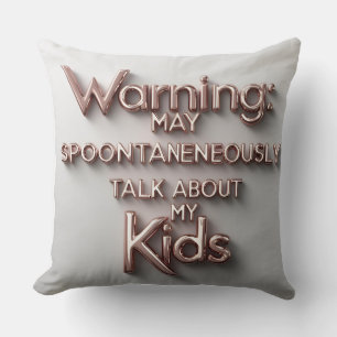 Mum Talk Alert - Liquid Metal 3D Cushion