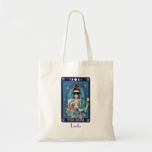 Mum Tarot Card Funny Custom Name Tote Bag (Front)