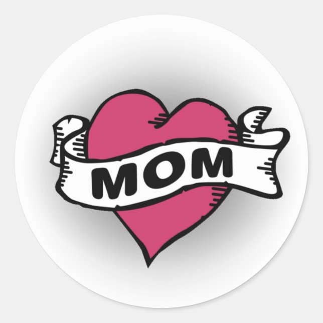 Mum Tattoo Classic Round Sticker (Front)