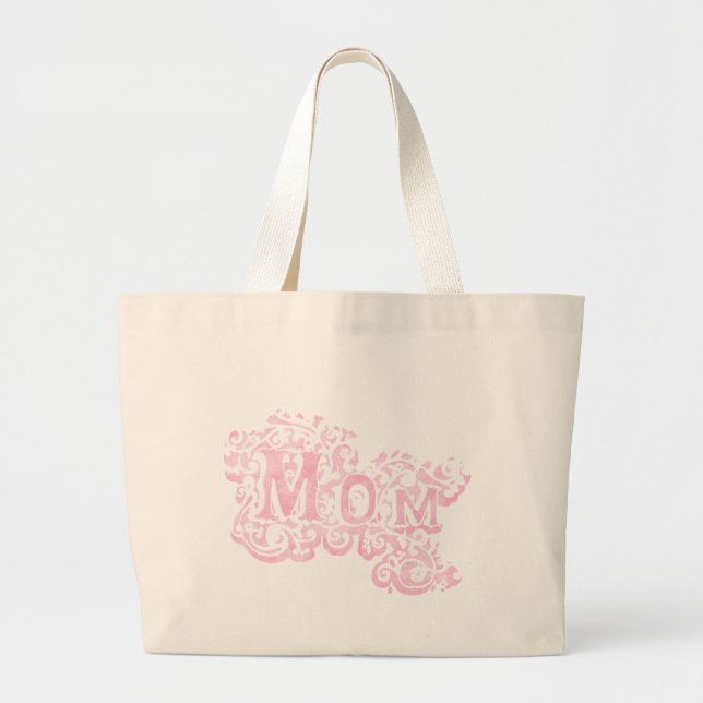 Mum text light pink graphic tote bag (Front)