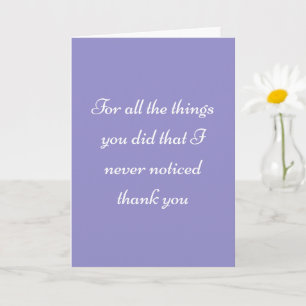 Mum Thank You Heartfelt Appreciation Love Card