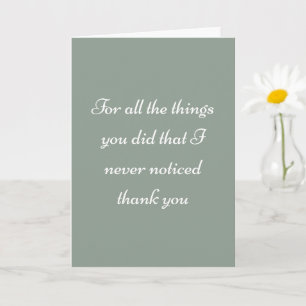 Mum Thank You Heartfelt Appreciation Love Card