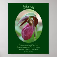 Mum Thank You Love Pink Lady Slipper Personalised