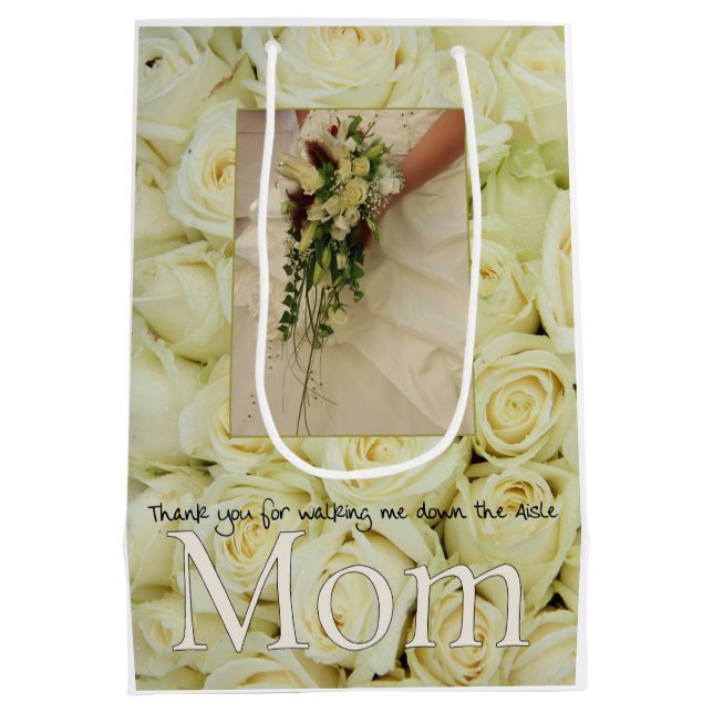 Mum Thanks for Walking me down Aisle Medium Gift Bag (Back)