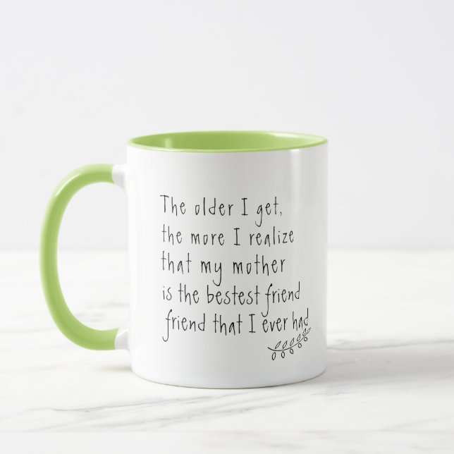 Mum The Best Friend Quotes & Sayings Mother Gift Mug (Left)