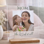 Mum the Heart of it All Mother's Day Acrylic Sign<br><div class="desc">Mum the Heart of it All Mother's Day Acrylic Sign.   Give your Mum this very personal photo Mother's Day Gift  Mum the Heart of it all message and you own personal photo and your personal name for your mother to make your mother a keepsake she will cherish.</div>
