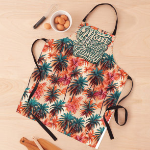 Mum the Heart of the Family Tropical Pattern Apron