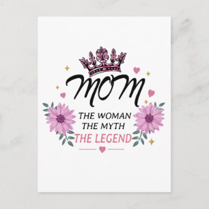 Mum The Legend Mother's Day Gift Postcard