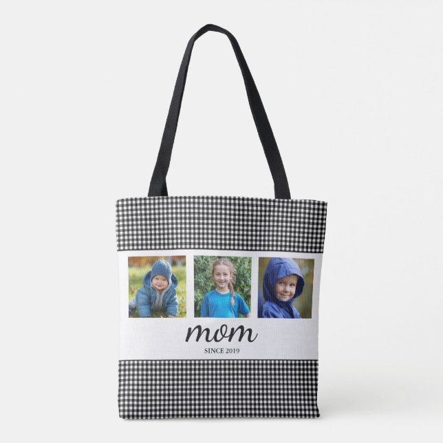 Mum Three Photo Tote Bag (Back)