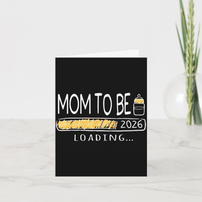 Mum to be 2026 mummy loading new mum est 2026 card (Front)