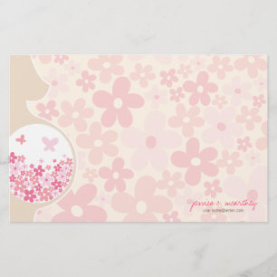 Mum To Be Baby Girl Thank You Note Stationery