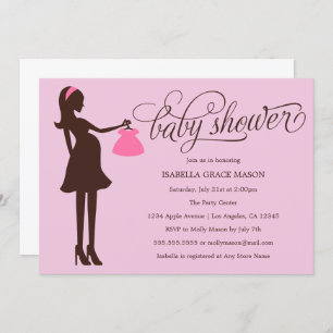 Mum to Be   Baby Pink Invitation
