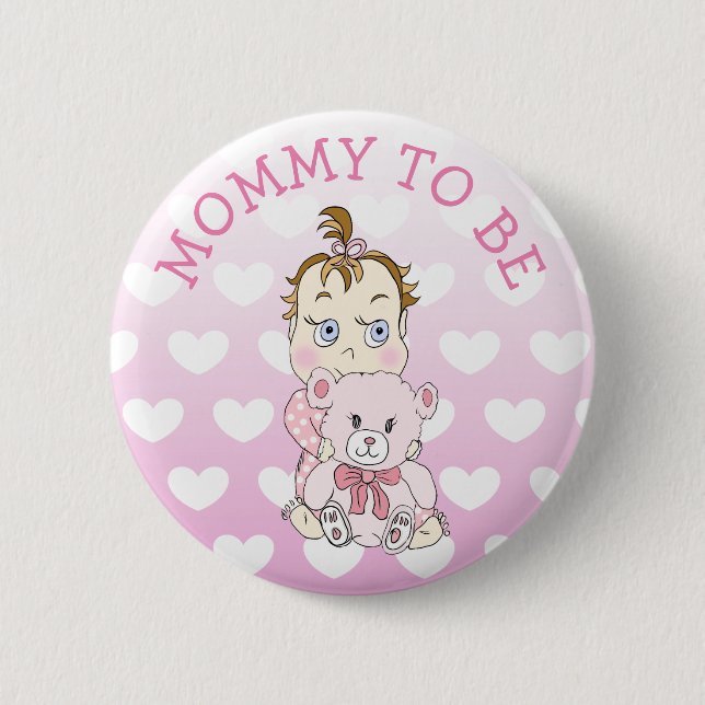 Mum to Be Baby Shower Button (Front)