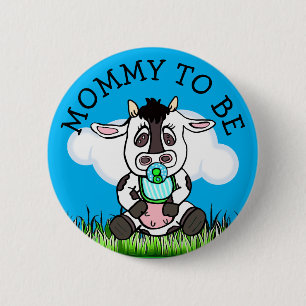 Mum to Be Baby Shower Button Farm Animal Themed