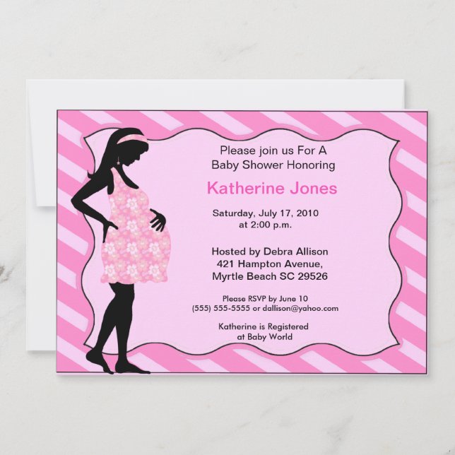 Mum To Be Baby Shower Invitation (Front)