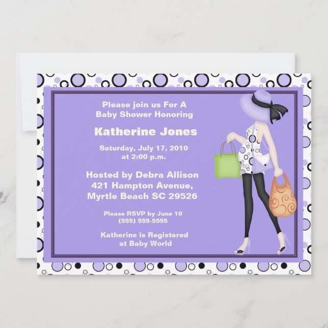 Mum to Be Baby Shower Invitation (Front)
