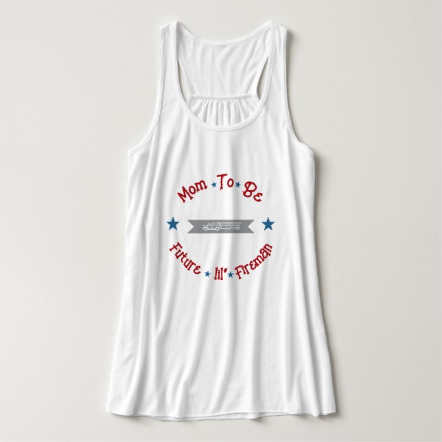 Mum-to-be Future lil’ Fireman T-Shirt Singlet (Design Front)