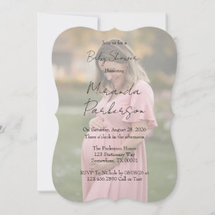 Mum-To-Be Gradient Photo Baby Shower Invitation