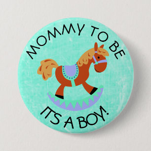 Mum to be Horse Rocker Baby Shower Button