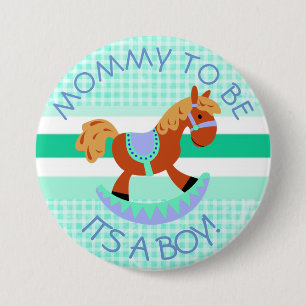 Mum to be Horse Rocker Baby Shower Button