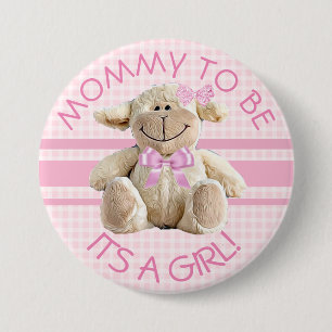 Mum to be Lamb Baby Shower Button