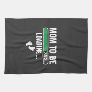 Mum to Be Loading 2025 Pregnancy Mum New Year Tea Towel